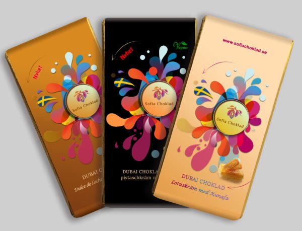 Lotuskräm med Kunafa + Chokladförpackningsdesign